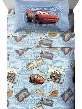Disney Pixar Cars Twin Sheet Set - Lightning McQueen & Mater - New In Package